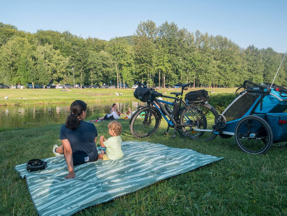 Rowerem z dzieckiem w Ustroniu - Wiślana Trasa Rowerowa