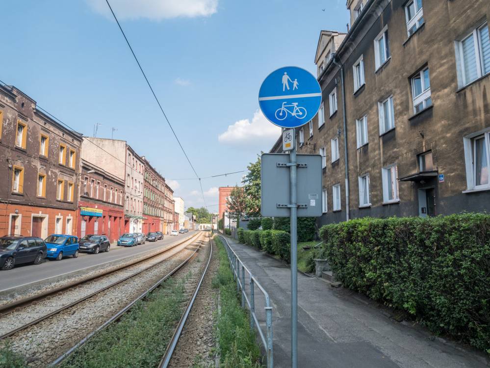 Żółty szlak rowerowy nr 5 w Katowicach